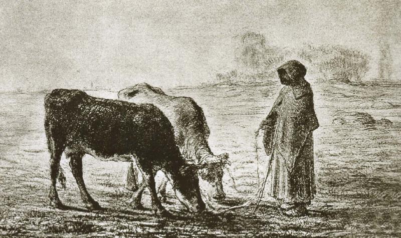 Shepherdess, Jean Francois Millet
